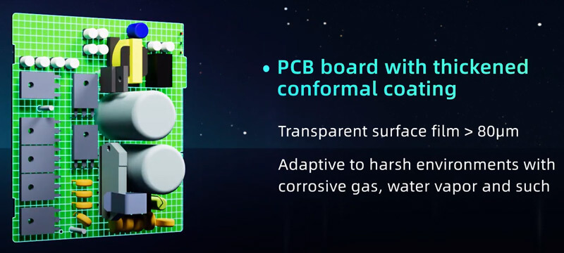 Kalınlaştırılmış koruyucu kaplamalı PCB kartı